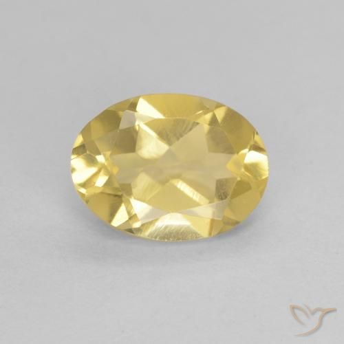 1.17ct Natural Amarillo claro Berilo, Ovalada, VVS