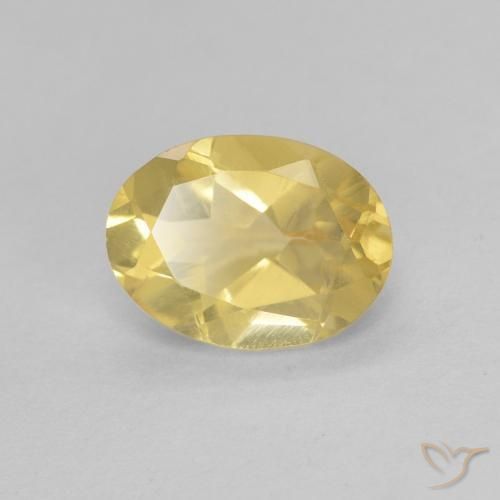 Berilo Amarillo claro natural de 1.17 ct, Ovalada, VVS
