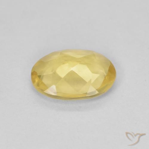 Berilo Amarillo-dorado claro natural de 0.85 ct, Ovalada, VVS