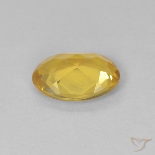 Berilo Amarillo púrpura natural de 0.94 ct, Ovalada, VVS