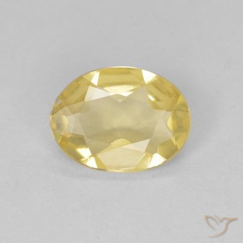 0.82ct Natural Dorado claro Berilo, Ovalada, VVS