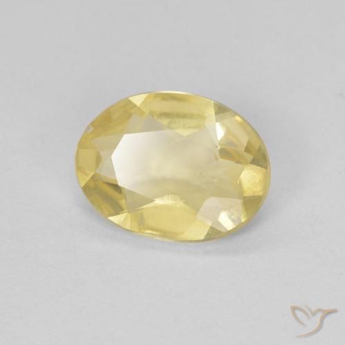 Berilo Dorado claro natural de 0.82 ct, Ovalada, VVS