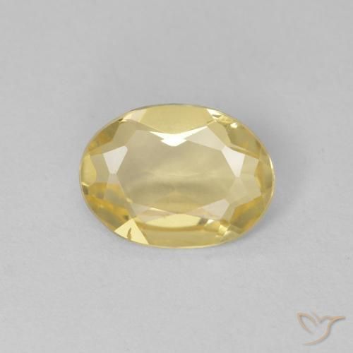 0.80ct Natural Dorado claro Berilo, Ovalada, VVS