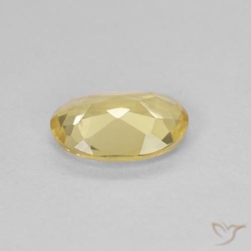 Berilo Dorado claro natural de 0.80 ct, Ovalada, VVS