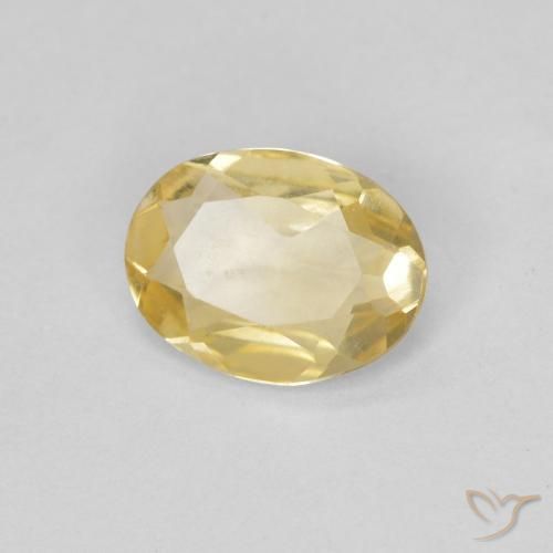 0.84ct Natural Dorado claro Berilo, Ovalada, VVS