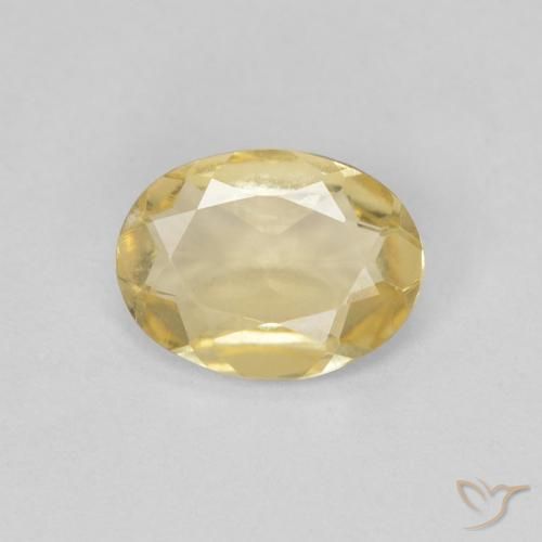 Berilo Dorado claro natural de 0.84 ct, Ovalada, VVS