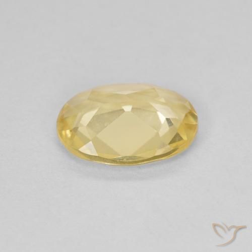 Berilo Dorado claro natural de 0.84 ct, Ovalada, VVS