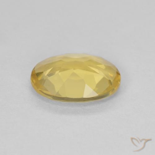 Berilo Amarillo-dorado claro natural de 0.97 ct, Ovalada, VVS