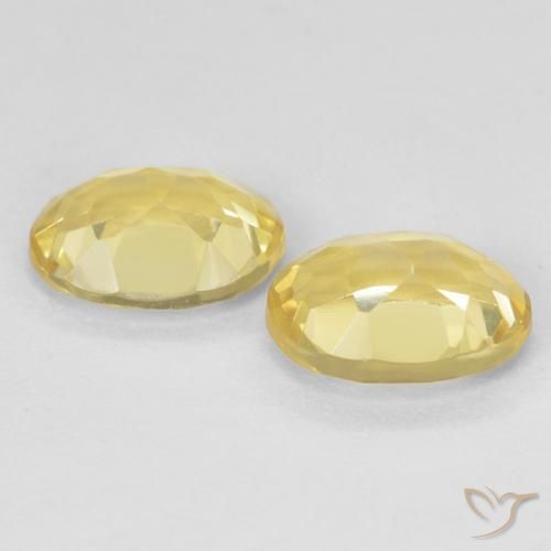 Gemas de Berilo Amarillo-dorado claro natural de 2.31 ct, Ovalada, VVS-VS