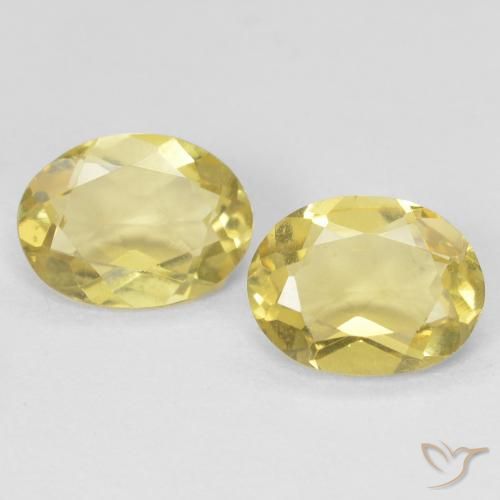 Gemas de Berilo Amarillo claro natural de 2.05 ct, Ovalada, VVS-VS