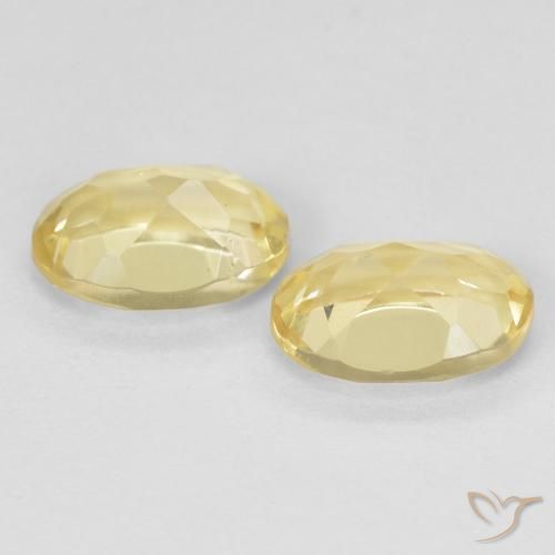 Gemas de Berilo Amarillo claro natural de 1.37 ct, Ovalada, VS