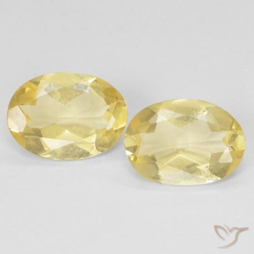 Gemas de Berilo Amarillo claro natural de 1.84 ct, Ovalada, VVS-VS