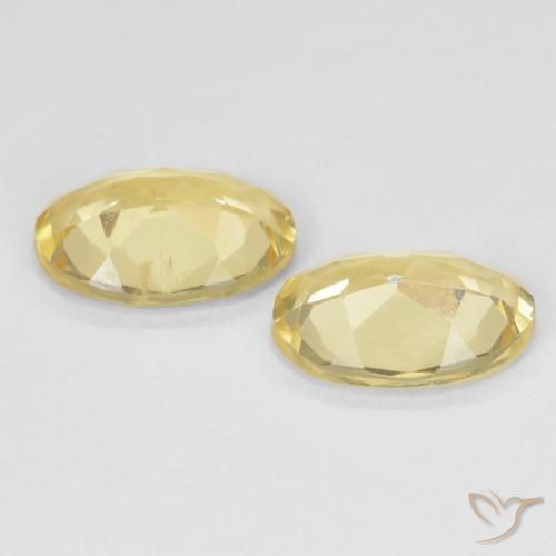 Gemas de Berilo Amarillo claro natural de 1.84 ct, Ovalada, VVS-VS