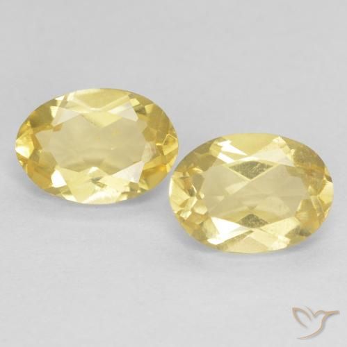 1.43ctw Natural Dorado claro Berilo, Ovalada, VVS-VS
