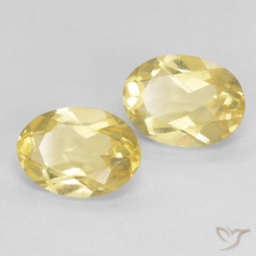 Gemas de Berilo Dorado claro natural de 1.43 ct, Ovalada, VVS-VS