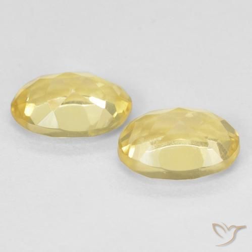 Gemas de Berilo Dorado claro natural de 1.43 ct, Ovalada, VVS-VS