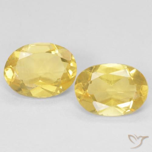 Gemas de Berilo Dorado claro natural de 2.13 ct, Ovalada, VS