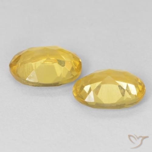 Gemas de Berilo Dorado claro natural de 2.13 ct, Ovalada, VS