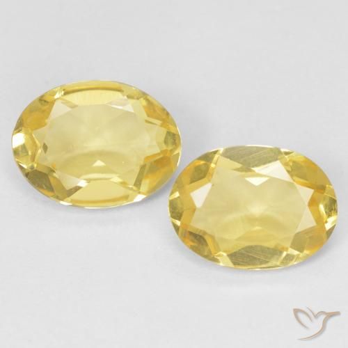 Gemas de Berilo Dorado claro natural de 2.04 ct, Ovalada, VS