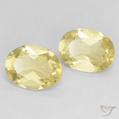 Gemas de Berilo Dorado claro natural de 2.13 ct, Ovalada, VS