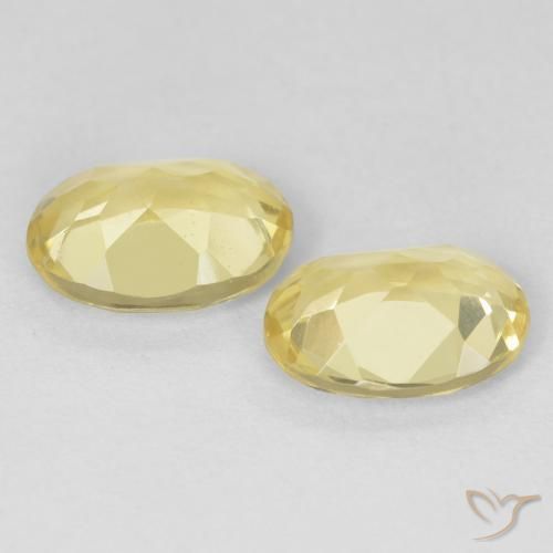Gemas de Berilo Dorado claro natural de 2.13 ct, Ovalada, VS