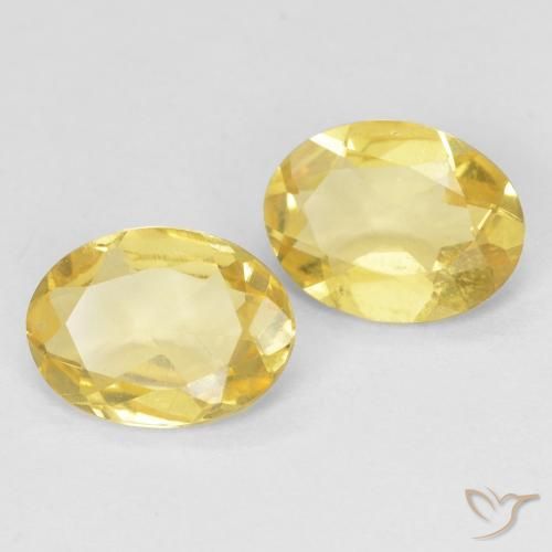 Gemas de Berilo Dorado claro natural de 1.77 ct, Ovalada, VS
