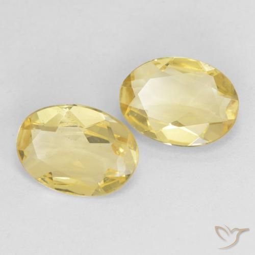 Gemas de Berilo Dorado claro natural de 1.50 ct, Ovalada, VS