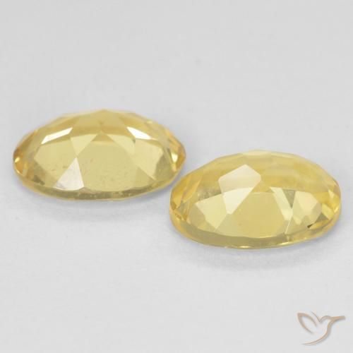 Gemas de Berilo Amarillo-dorado claro natural de 2.19 ct, Ovalada, VS