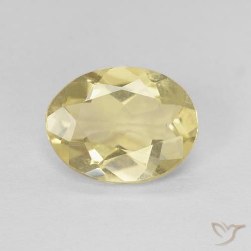 1.45ct Natural Amarillo dijón muy claro Berilo, Ovalada, VVS
