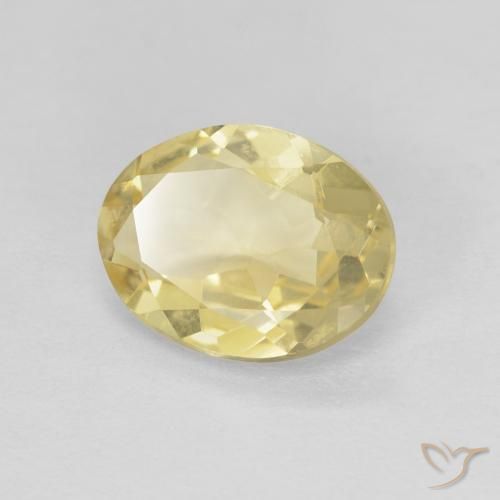 Berilo Amarillo claro natural de 1.40 ct, Ovalada, VVS