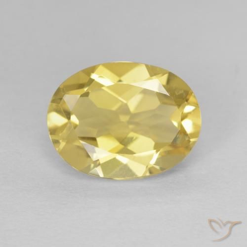1.70ct Natural Dorado claro Berilo, Ovalada, VVS