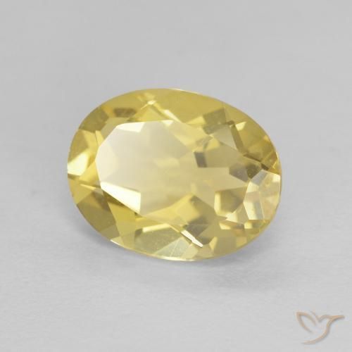 Berilo Dorado claro natural de 1.70 ct, Ovalada, VVS
