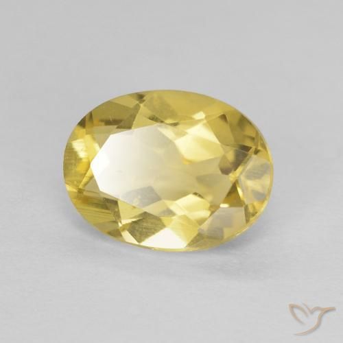 1.75ct Natural Dorado claro Berilo, Ovalada, VVS