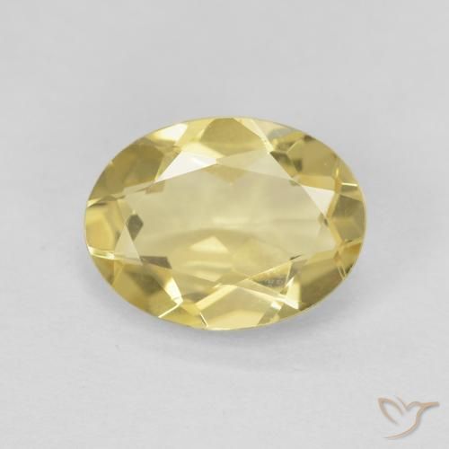 1.48ct Natural Amarillo claro Berilo, Ovalada, VVS