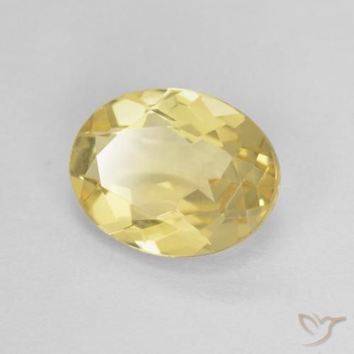 Berilo Amarillo claro natural de 1.48 ct, Ovalada, VVS