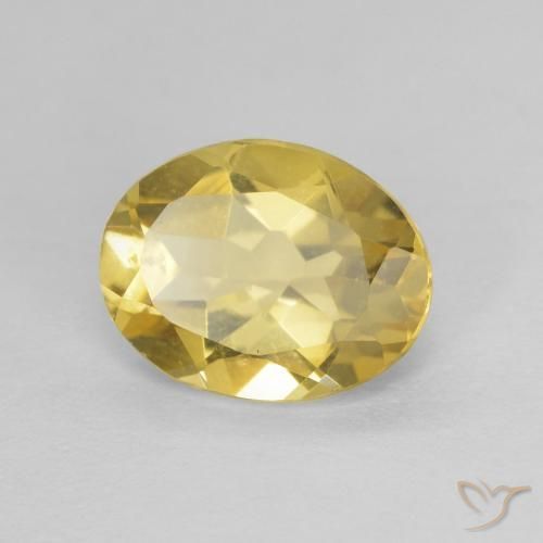 Berilo Amarillo claro natural de 1.62 ct, Ovalada, VVS