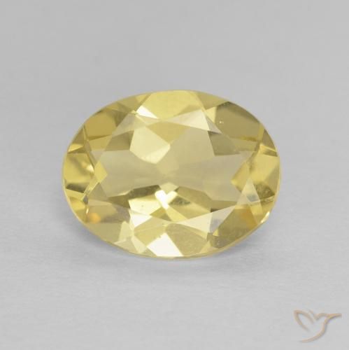 1.54ct Natural Dorado claro Berilo, Ovalada, VVS