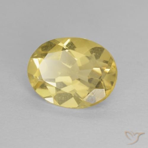 Berilo Dorado claro natural de 1.54 ct, Ovalada, VVS