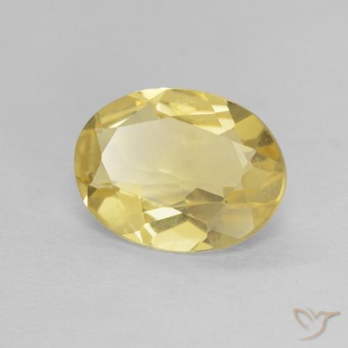 Berilo Amarillo claro natural de 1.42 ct, Ovalada, VVS