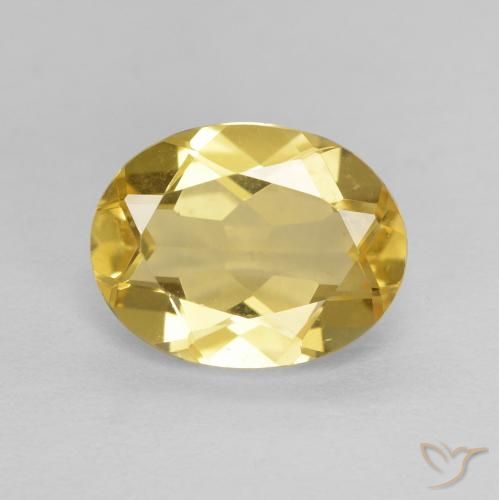 1.75ct Natural Amarillo claro Berilo, Ovalada, VVS