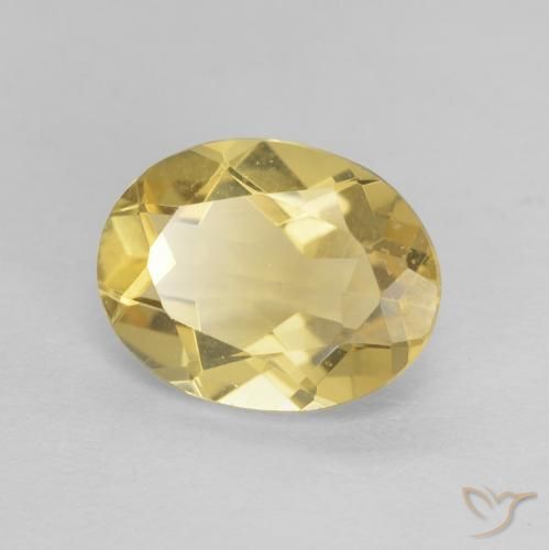 Berilo Amarillo claro natural de 1.75 ct, Ovalada, VVS