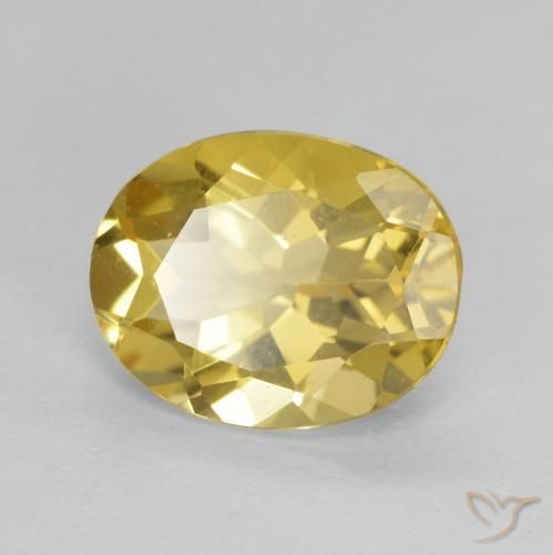 Berilo Amarillo claro natural de 2.22 ct, Ovalada, VVS