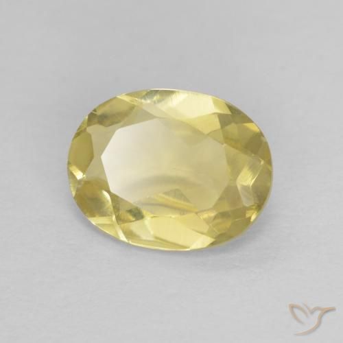 1.00ct Natural Amarillo dorado Berilo, Ovalada, VVS