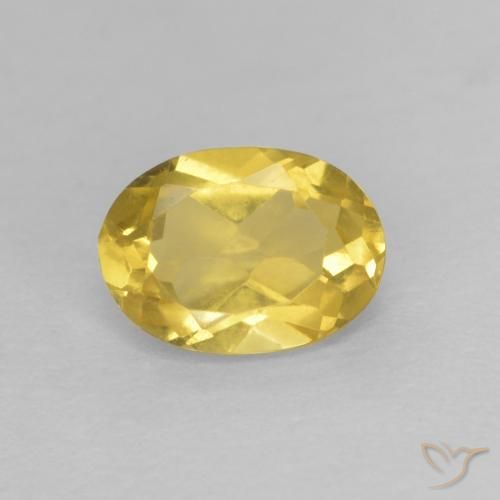 Berilo Amarillo miel natural de 0.83 ct, Ovalada, VVS