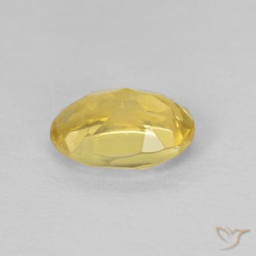 Berilo Amarillo miel natural de 0.83 ct, Ovalada, VVS