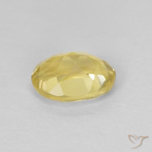 Berilo Amarillo dijón muy claro natural de 0.82 ct, Ovalada, VVS