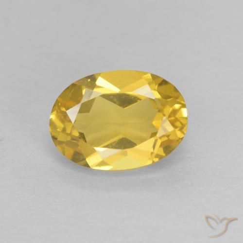 0.89ct Natural Amarillo miel Berilo, Ovalada, VVS