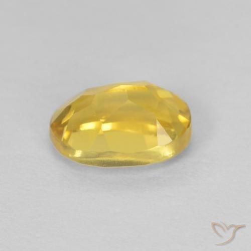 Berilo Amarillo miel natural de 0.89 ct, Ovalada, VVS