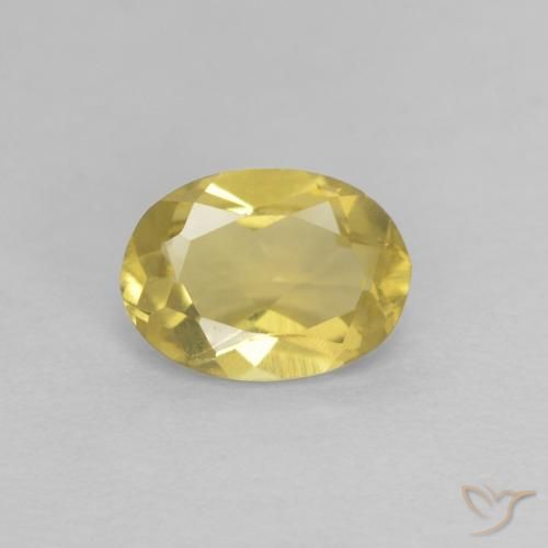 0.62ct Natural Amarillo medio Berilo, Ovalada, VVS