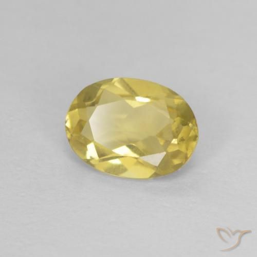 Berilo Amarillo medio natural de 0.62 ct, Ovalada, VVS